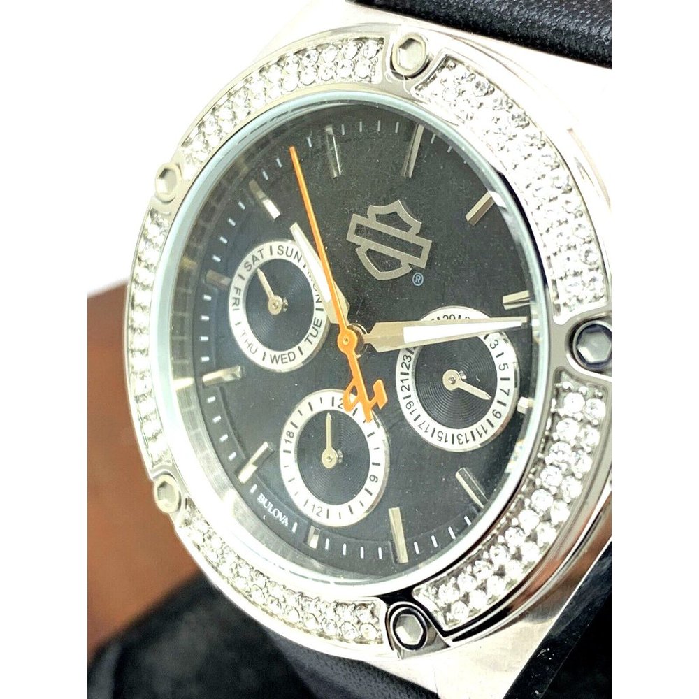 Bulova Silver and Black Women's Watch - Picture 13 of 14